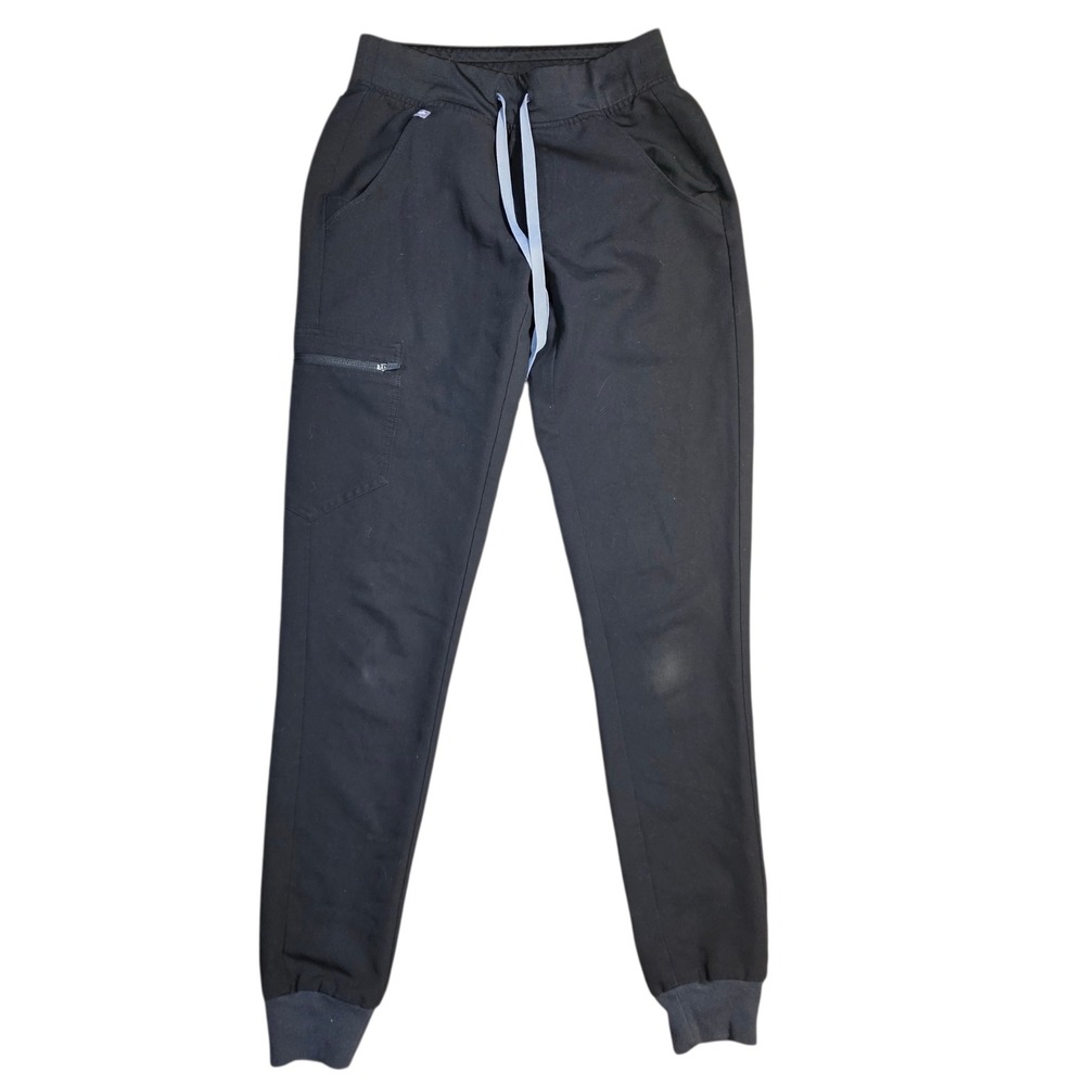 FIGS Zamora Technical Collection Jogger Scrub Pants Black XXS‎ Tall